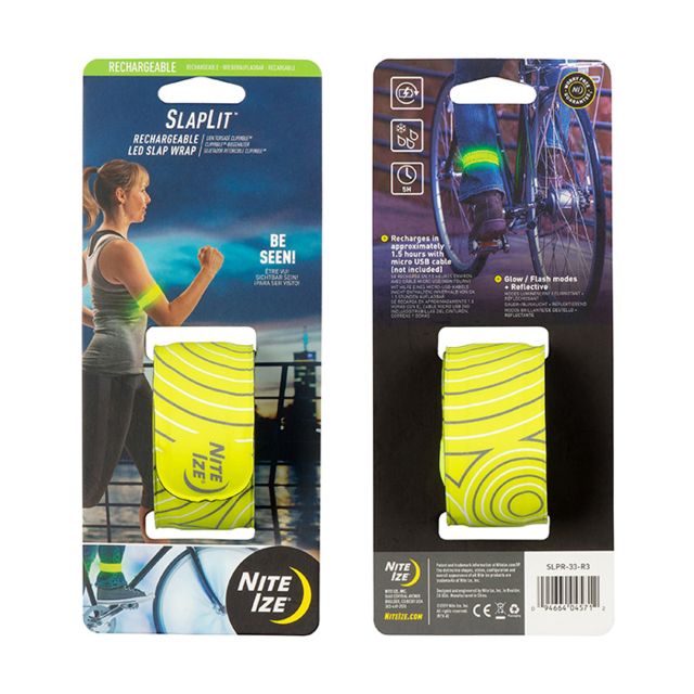 Nite Ize SlapLit Rechargeable LED Slap Wrap Neon Yellow