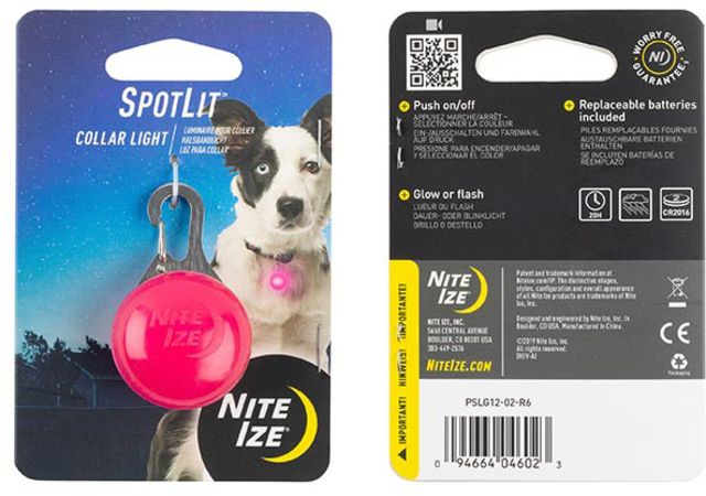 Nite Ize SpotLit Collar Light Pink - Nite Ize