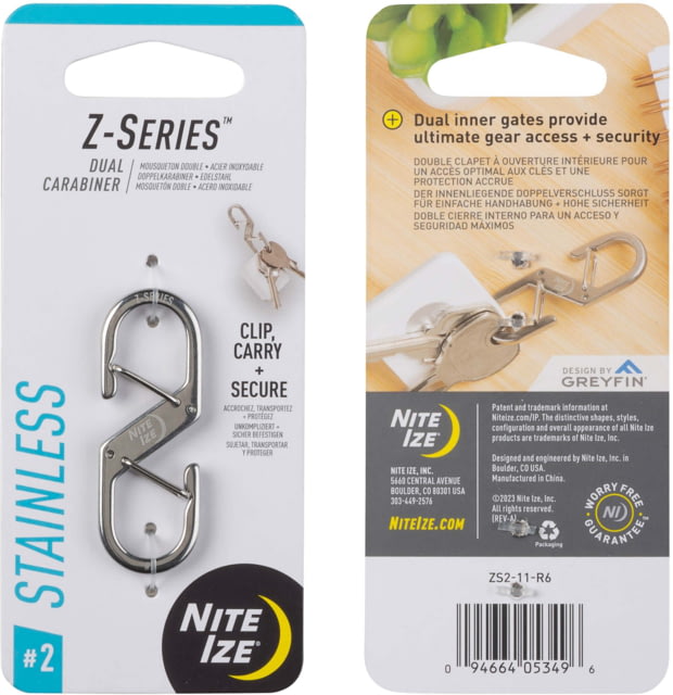 Nite Ize Nite Ize Z-Series Dual Carabiner Size #2 Single-Pack - $5.49 at Optics Planet
