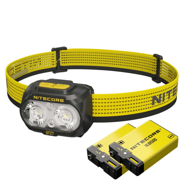 Nitecore UT27 MCT Pro HLB1500 Li-ion Battery Pack/AAA 800 Lumens 3 Color Temperatures Running Headlamp Black - Nitecore