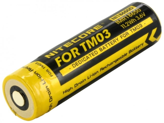 Nitecore IMR 18650 3.6V Li-Mn Rechargeable Battery for the TM03, Black, NITECORE-TM03-18650