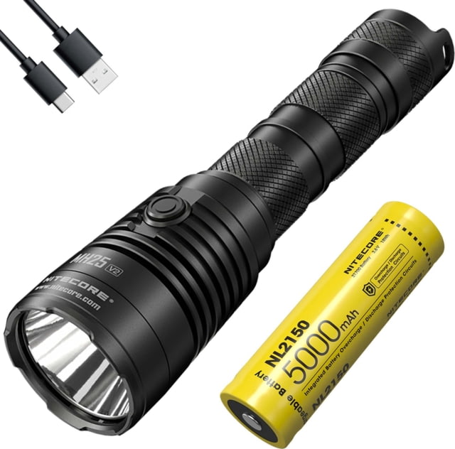 Nitecore MH25 v2 High Performance White USB-C Rechargeable Flashlight 21700 White 1300 Lumens Black 6952506407026 - Nitecore