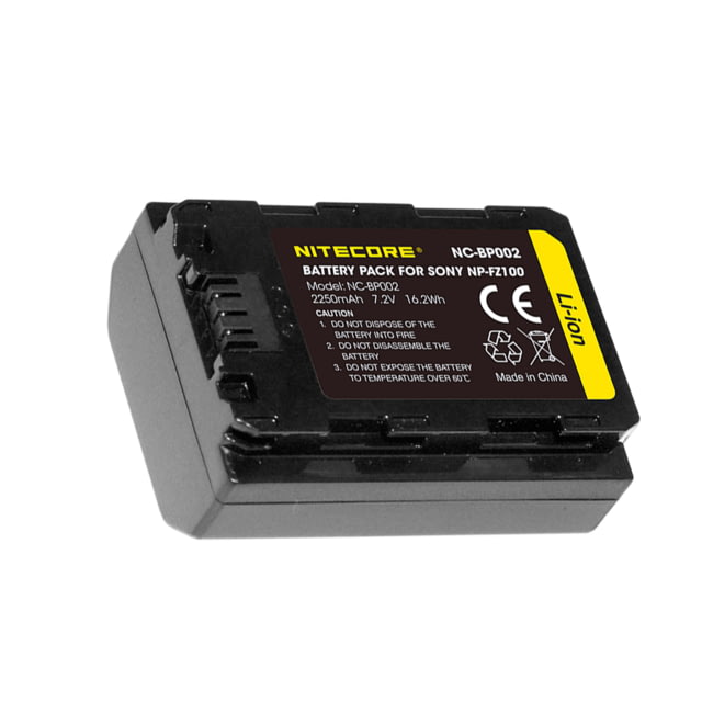 Nitecore NC-BP002 Camera Battery, Sony NP-FZ100, Black, 6952506494590