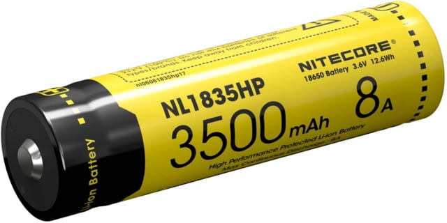 Nitecore NL1835HP 3500mAh High Performance Rechargeable 18650 Battery Yellow 6952506492343 - Nitecore