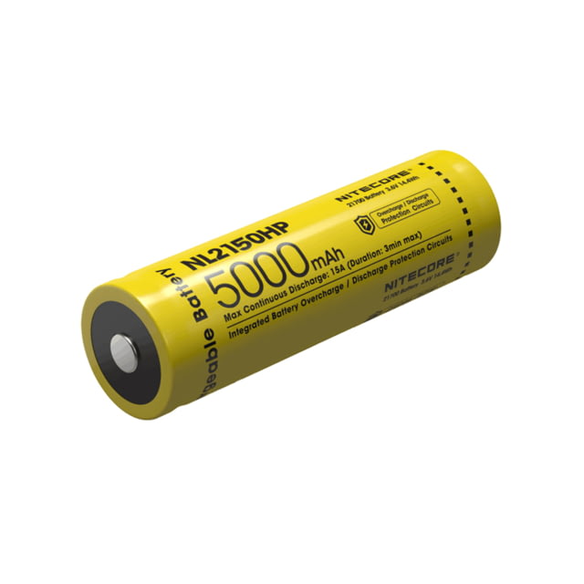 Nitecore NL2150HP 5000mAh High Performance Rechargeable 21700 Battery Yellow 6952506405831 - NITECORE