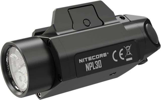 Nitecore NPL30 Rail Mount Flashlight CR123A White 1200 Lumens Black 6952506404148 - Nitecore