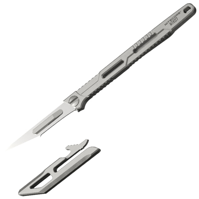 Nitecore NTK07 Titanium Knife No. 11 Scalpel Blade Fixed Blade Titanium Alloy Silver 6952506494088 - Nitecore