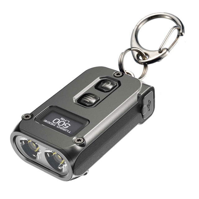 Nitecore TINI OSRAM P8 Rechargeable Keychain LED Flashlight White 2500 Lumens Gray 6952506406371 - Nitecore