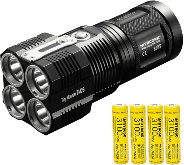 Nitecore TM28 CREE XHP35 HI Tiny Monster QuadRay Flashlight 18650 White 6000 Lumens Black 6952506402953 - Nitecore