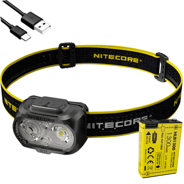 Nitecore UT27 Dual Beam Rechargeable Headlamp Black - Nitecore