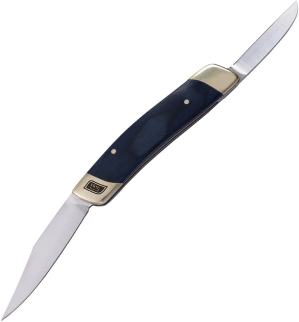 No Box Tools Whittler Blue Folding Knife Satin finish 5Cr15MoV stainless clip and sheepsfoo Blue wood handle - No Box Tools