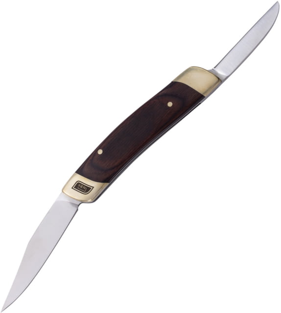 No Box Tools Whittler Brown Folding Knife Satin finish 5Cr15MoV stainless clip and sheepsfoo Brown wood handle - No Box Tools