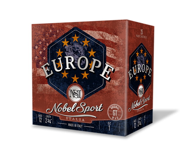 Nobel/Eurosports LLC Europe 12 Gauge 2.75" 1oz Shotgun Ammo 8 Shot 25 Rounds - Nobelsport