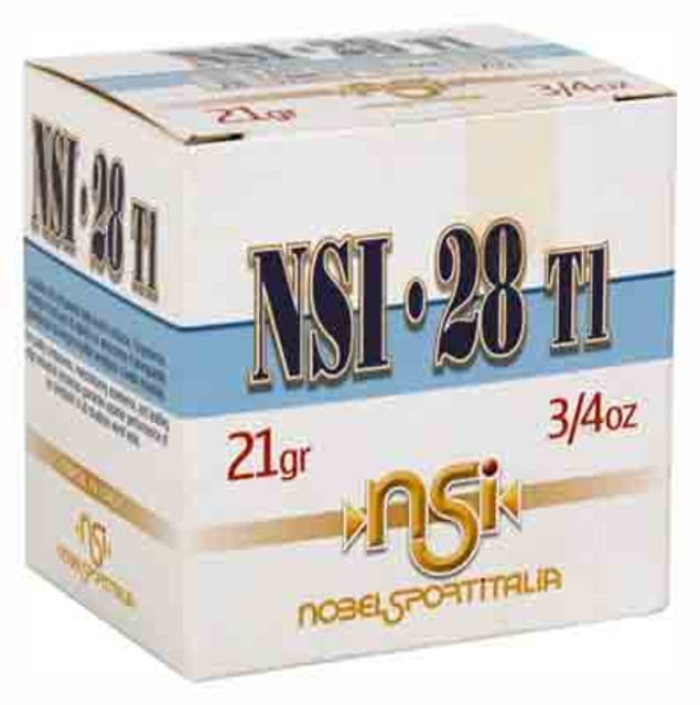 Nobelsport 28ga 2.75 1300fps. 3/4 Oz. #7 1/2 25-pack elsport 28ga 2.75 1300fps. 3/4 Oz. #7 1/2 25-pack Ammo