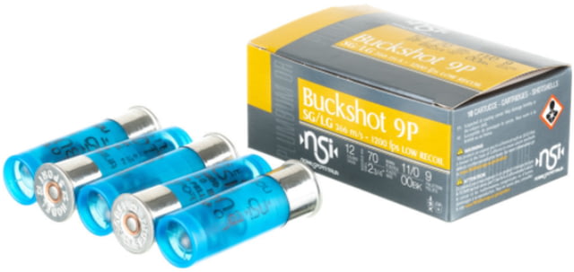 elsport 12ga. 2.75 . 00bk 9-pellets 10-pk Ammo