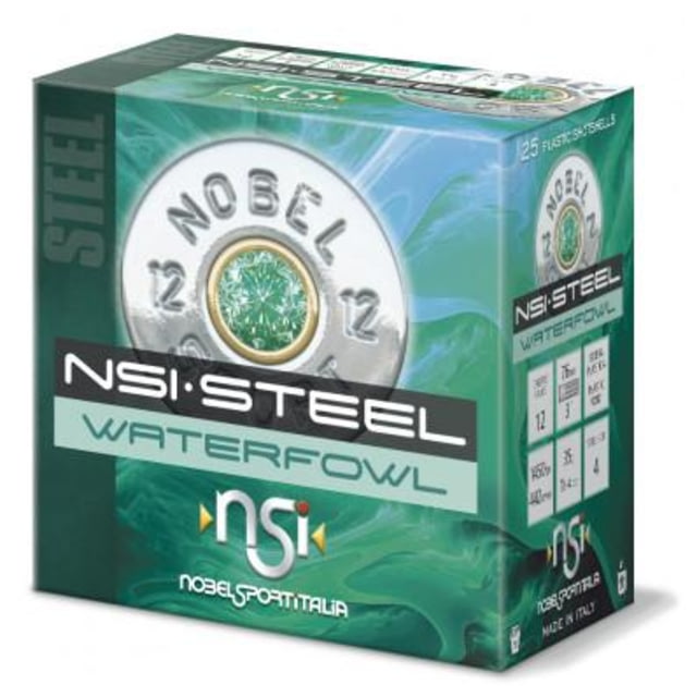 Nobelsport Nobel Sport Steel Waterfowl Shotshells 12 ga 3in 1-1/4 oz 1450 fps Size BB 250/ct Case - Nobelsport