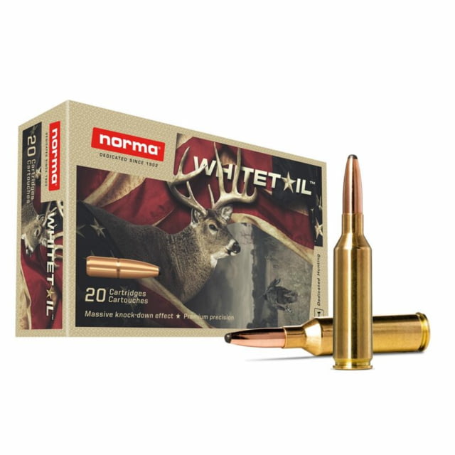 Norma 6.5mm PRC Whitetail 140 Grain Soft Point Brass Rifle Ammo 20 Rounds