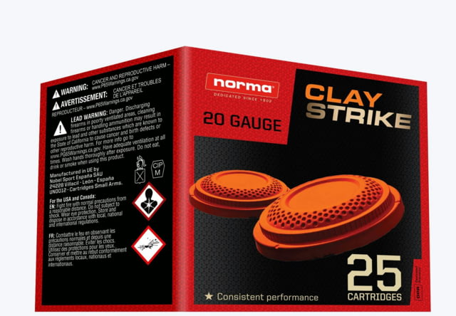 ma ClayStrike 20 Gauge 1oz 2.75 Inch Shotgun #8 25 Rounds Ammo