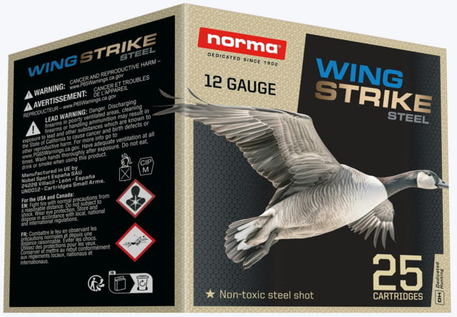 ma WingStrike Steel 12 Gauge 1 1/4oz 3 Inch Shotgun #2 25 Rounds Ammo