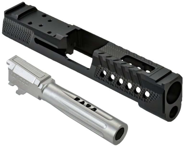 Norsso N365XL Bull Barrel Rail Ported Set Satin Stainless GEO Port Black N365XLBB-RAIL-PORT - Norsso