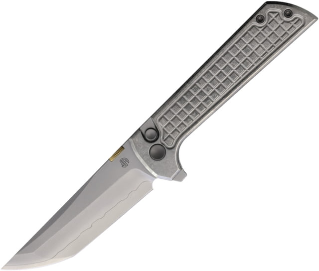 North Mountain Blade Chop 2 Button Lock Grid Silver NMB - North Mountain Blade