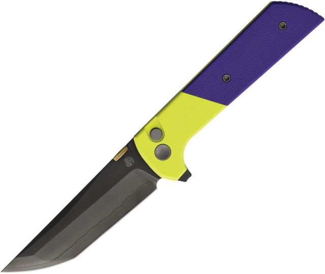 North Mountain Blade Chop 2 Button Lock PRP/YLW NMB - North Mountain Blade