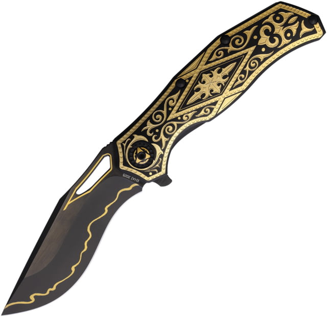North Mountain Blade Gold Nocturne Linerlock 24K NMB - North Mountain Blade