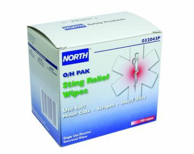 North Safety Products/Haus Wipes Sting Relief PK100 - North Safety Products/Haus