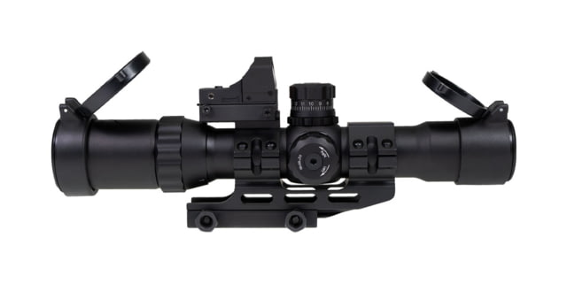 Northtac Assault  Rifle Scope w/Micro Red Dot 30mm Tube Second Focal Plane Mil Dot Reticle Black - Northtac