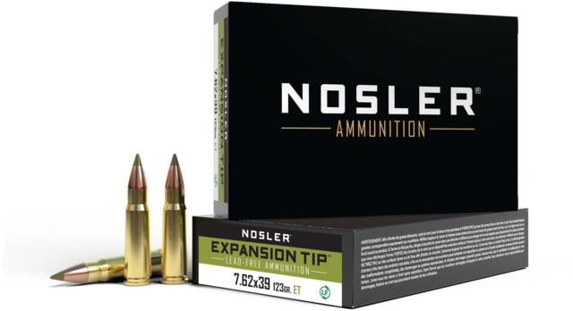 ler 7.62x39mm 123 Grain E-Tip Boat Tail Brass Cased Centerfire Rifle 20 Rounds Ammo