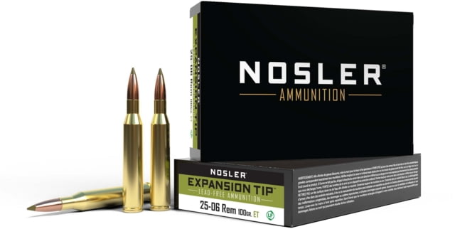ler .25-06 Remington 100 Grain E-Tip Lead-Free Brass Cased Centerfire Rifle 20 Rounds Ammo