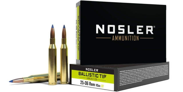 ler .25-06 Remington 115 Grain Ballistic Tip Brass Cased Centerfire Rifle 20 Rounds Ammo
