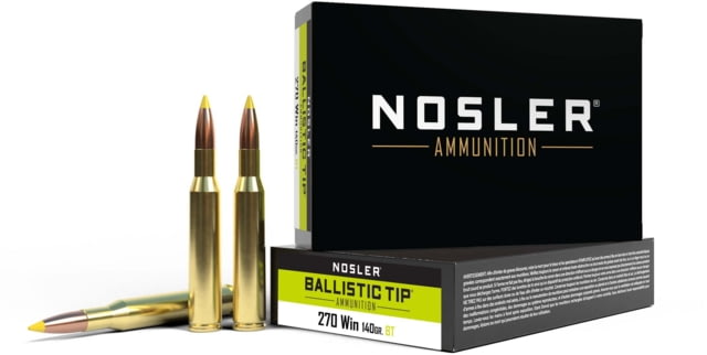 ler .270 Winchester 140 Grain Ballistic Tip Brass Cased Centerfire Rifle 20 Rounds Ammo