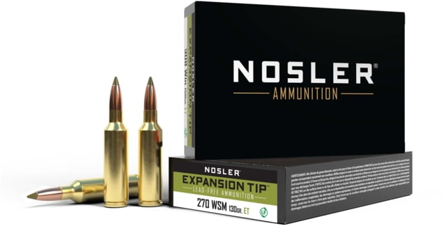 ler .270 Winchester Short Magnum E-Tip 130 Grain Brass Cased 20 Rounds Ammo