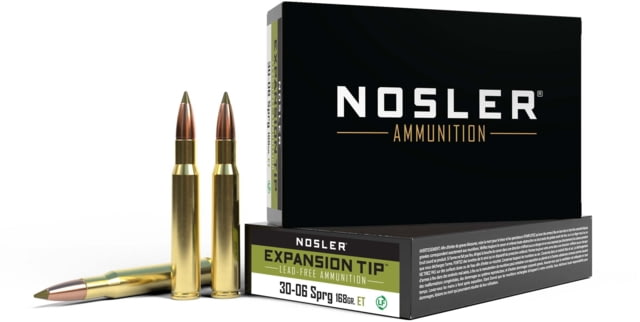 Nosler .30-06 Springfield 168 Grain E-Tip Lead-Free Brass Cased Centerfire Rifle Ammo 20 Rounds ler .30-06 Springfield 168 Grain E-Tip Lead-Free Brass Cased Centerfire Rifle 20 Rounds Ammo