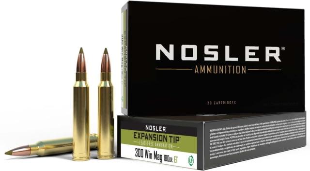 ler .300 Winchester Magnum 180 Grain E-Tip Lead-Free Brass Cased Centerfire Rifle 20 Rounds Ammo