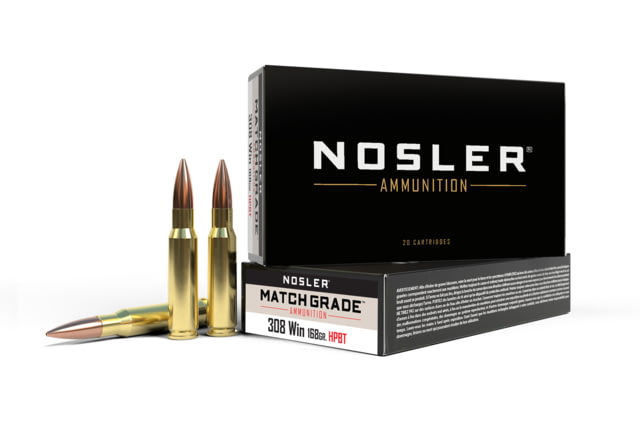 ler .308 Winchester 168 Grain Custom Competition Brass Cased Centerfire Rifle 200 Round Ammo