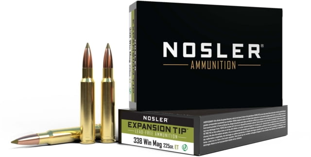 ler .338 Win Mag E-Tip 225 Grain Brass Cased 20 Rounds Ammo