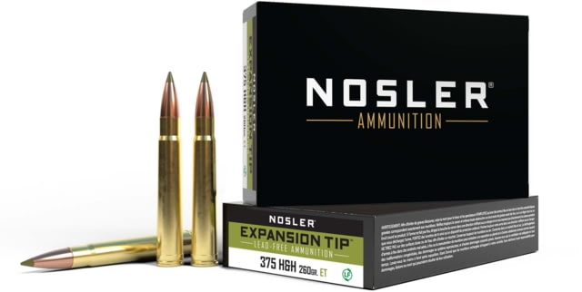 ler .375 H&H Magnum 260 Grain E-Tip Boat Tail Brass Cased Centerfire Rifle 20 Rounds Ammo