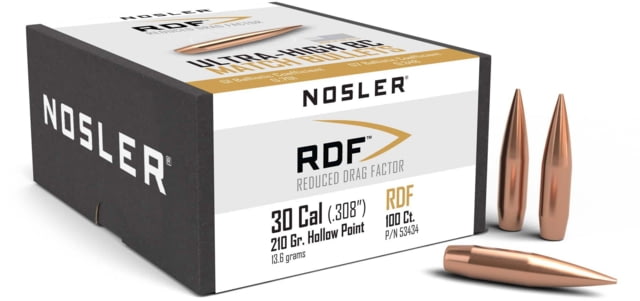 Nosler RDF Rifle Bullet .30 Caliber 210gr HPBT by USA Nosler Reloading Bullets & Shot