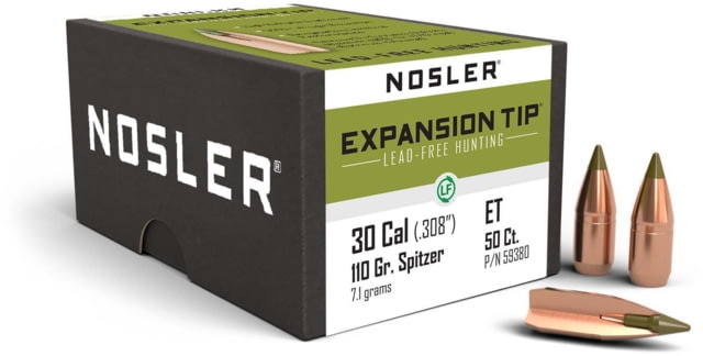 Nosler E-Tip 30 Cal .308 110 gr Spitzer/ 50 Per Box, 59380 by USA Nosler Reloading Bullets & Shot