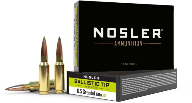 ler 6.5mm Grendel Ballistic Tip 120 Grain Brass Cased 20 Rounds Ammo
