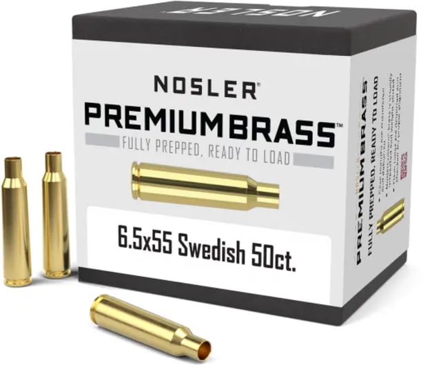 Nosler 6.5x55mm Swedish Mauser Premium Brass 50ct