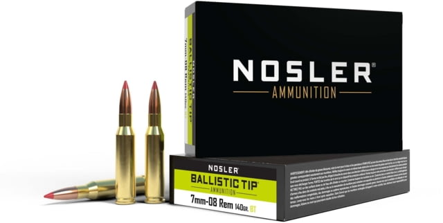 Nosler 7mm-08 Remington 140 Grain Jacketed Soft Point Brass Cased Centerfire Rifle Ammo 20 Rounds ler 7mm-08 Remington 140 Grain Jacketed Soft Point Brass Cased Centerfire Rifle 20 Rounds Ammo
