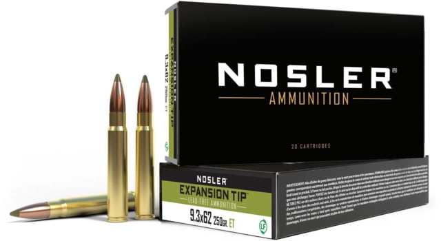 ler 9.3x62mm Mauser 250 Grain E-Tip Brass Cased Centerfire Rifle 20 Rounds Ammo