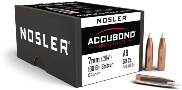Nosler AccuBond Rifle Bullet 7mm 160gr, 50ct, 54932 by USA Nosler Reloading Bullets & Shot