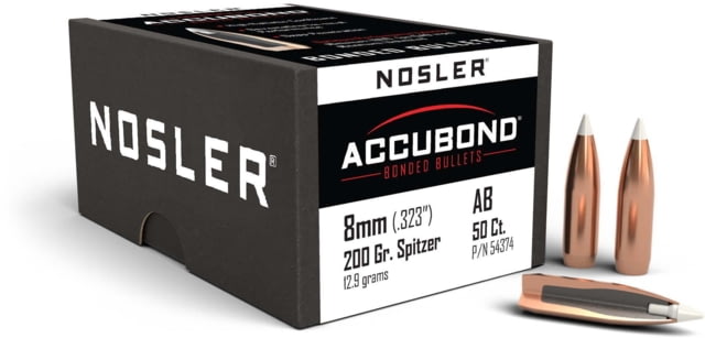 Nosler AccuBond Rifle Bullet 8mm 200gr, 50ct, 54374 by USA Nosler Reloading Bullets & Shot