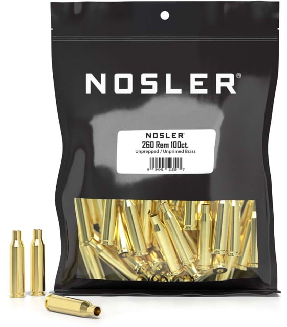 Nosler Bulk Rifle Brass .260 Remington 100ct