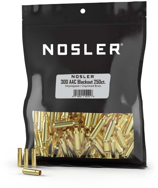 Nosler Bulk Rifle Brass .300 AAC Blackout 250ct
