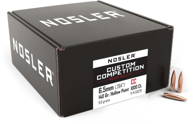 Nosler Custom Competition Rifle Bullet 6.5mm 140gr HPBT, 1000ct, 50379 by USA Nosler Reloading Bullets & Shot